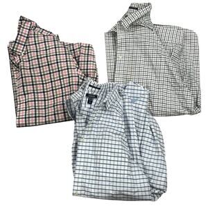 Men's Checkered Shirt Set - Pink, Black, and Blue